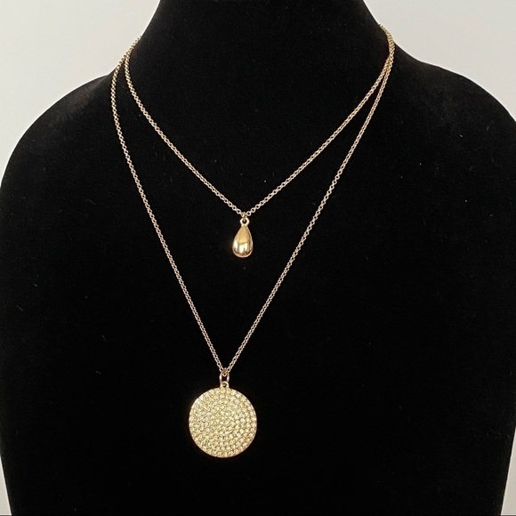 Avon Necklace Gold Tone statement modern marked NWT - Picture 1 of 10